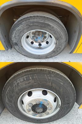 56 席 輪椅子のリフトとディーゼル燃料の黄色い学校バス