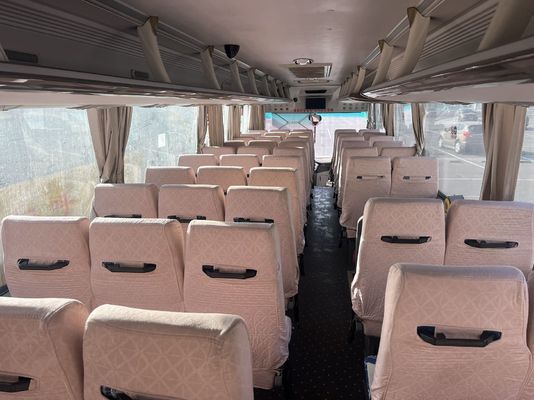 中古 黄色 63 座 Yuchai 330 エンジン キング ロング バス 低価格で卸売